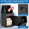 Package Delivery Boxes for Outside, Extra Large Parcel Drop Boxes with Lock, Anti-Theft Galvanized Steel, Weather Resistant Mailbox - 3 of 4