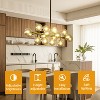 BAOURE Mid Century Modern Sputnik Chandelier, 16-Light Chandeliers over Table, Linear Chandelier Dining Room Light Fixture - 3 of 4