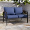 EAGLE PEAK Sunset Dune Collection Modern Outdoor Furniture Sofa, Patio Wicker Loveseat Couch with Cushions - 2 of 4
