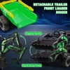 24V Kids Electric Car, 2 Seater Ride On Car for Kids, Excavator & Bulldozer, Electric Vehicle w/Trailer - 3 of 4