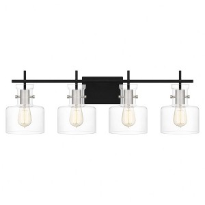 Quoizel Lighting Pensbury 4 - Light Vanity in  Matte Black - 1 of 4