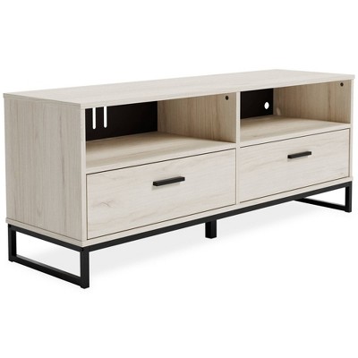 Socalle Medium TV Stand for TVs up to 48" Heathered White - Signature Design by Ashley