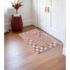 HomeRoots 3' X 5' Blue and Red Geometric Non Skid Area Rug - 2 of 4