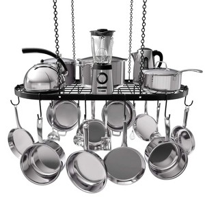 LunaLulinlk Pot And Pan Ceiling Rack, Mounted Cookware Storage Rack, Hanging Pot And Pan Suspended - 1 of 4