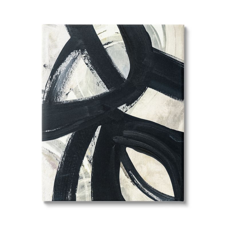 Stupell Industries Dynamic Modern Black Paint Strokes Bold Abstract Canvas Wall Art, 1 of 6