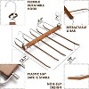HOUSE DAY Wood Space Saving Pants Organize Hangers Non Slip Multi Functional Pants Rack Walnut 2 Pack - 4 of 4