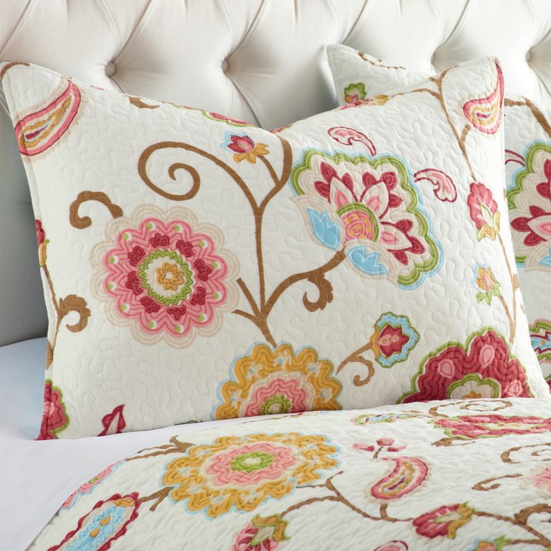 Ashbury Spring Floral Quilt and Pillow Sham Set - Levtex Home, 3 of 7