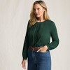 Lands' End Women's Lightweight Jersey Lace Mix Long Sleeve Pintuck Top - 4 of 4