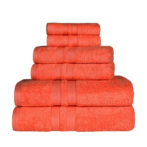Egyptian Quality Cotton Highly Absorbent Solid Assorted 6-Piece Quick Drying Towel Set by Blue Nile Mills - 1 of 4