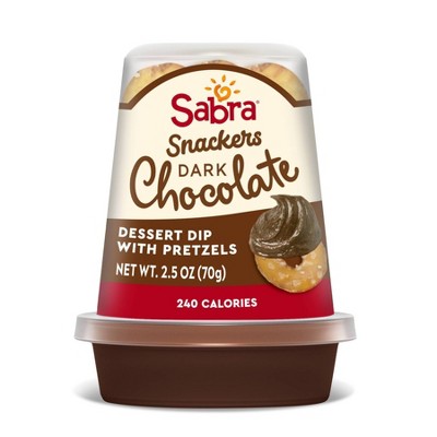 Sabra Dark Chocolate Dessert Dip with Pretzels - 2.5oz