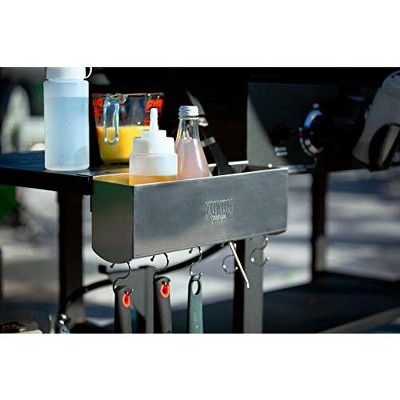 Yukon Glory Stainless Steel Griddle Caddy with Hooks