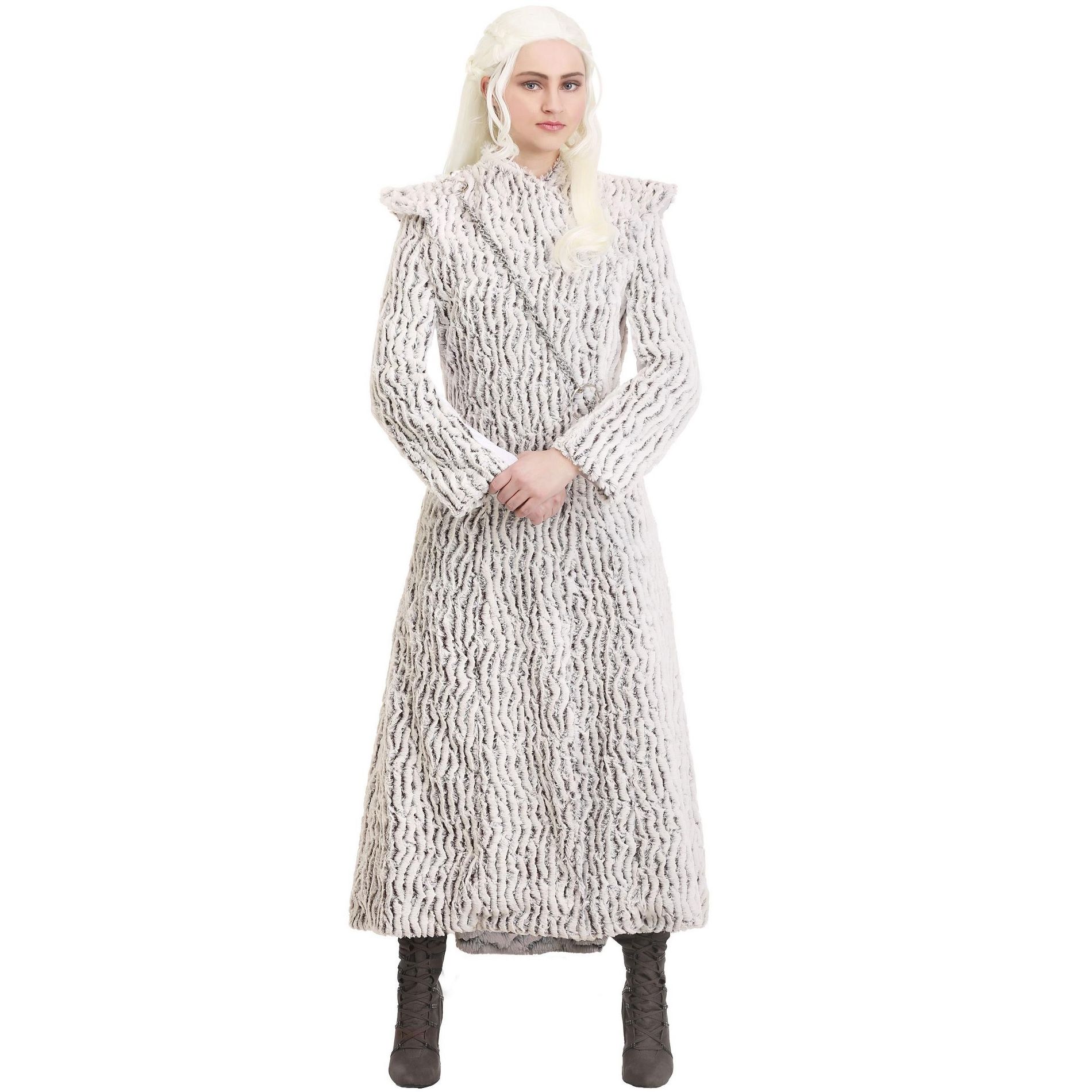 HalloweenCostumes.com 2X Women Plus Size Winter Dragon Queen Costume for Women,  Dragon Rider Queen for Halloween & Cosplay, White/Brown