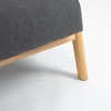 Mid Century Modern Accent Chair, Upholstered Reading Armchair With Backrest Waist Cushion, Single Sofa Armchair for Living Room Bedroom Balcony - 4 of 4