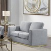 Acme Furniture 57" Valin Sofa Gray Linen - 2 of 4