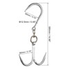 Unique Bargains Carbon Steel Swivel Galvanized Corrosion-resistant Meat Hooks 4 Pcs - 2 of 4