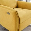 Suede Mid-Century Modern Recliner Chair, Manual Push-Button, High-Back Lounge Chair - 4 of 4