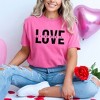 Simply Sage Market Women's Love Is All You Need Split Short Sleeve Garment Dyed Tee - 2 of 4