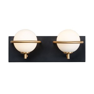 Maxim Lighting Revolve 2 - Light Vanity in  Black/Gold - 1 of 4