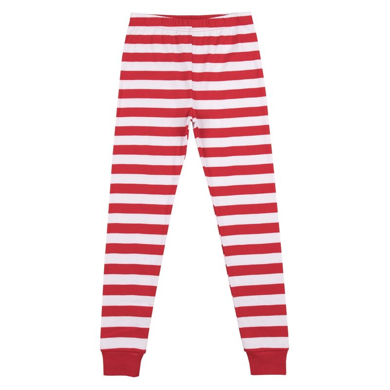 Five Nights At Freddy's Youth Boy's Red & White Striped Long Sleeve Shirt & Sleep Pant Set, 4 of 5