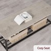 Dining Table Set for 4, Kitchen Table and 2 Chairs with Storage Bench, 47.2" Rectangular Kitchen Table Set with Wine Rack - 2 of 4