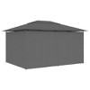 vidaXL Gazebo Outdoor Canopy Tent Patio Pavilion Sun Shelter with Curtains - Anthracite - 4 of 4