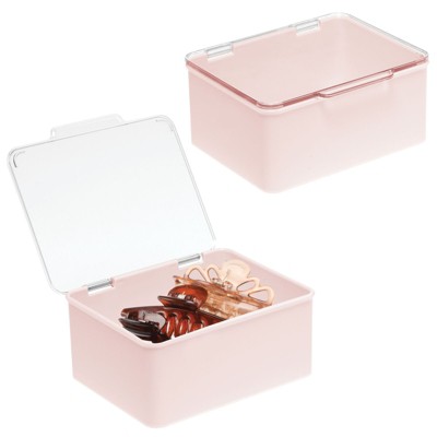 mDesign Stackable Countertop Storage Organizer with Lid : Target