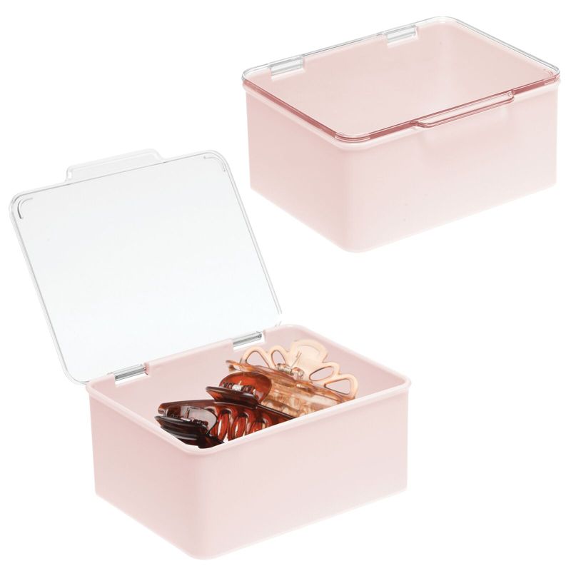 mDesign Plastic Cosmetic Vanity Storage Organizer Box, 1 of 9