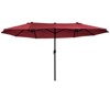Okak 15FT Extra Large Patio Umbrella with Double-Sided Design, Outdoor Umbrella with Crank Handle and Air Vents, Sun Umbrella for Backyard - 2 of 4