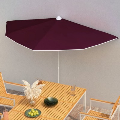 vidaXL Garden Parasol Sand Polyester fabric, Steel Medium Collapsible