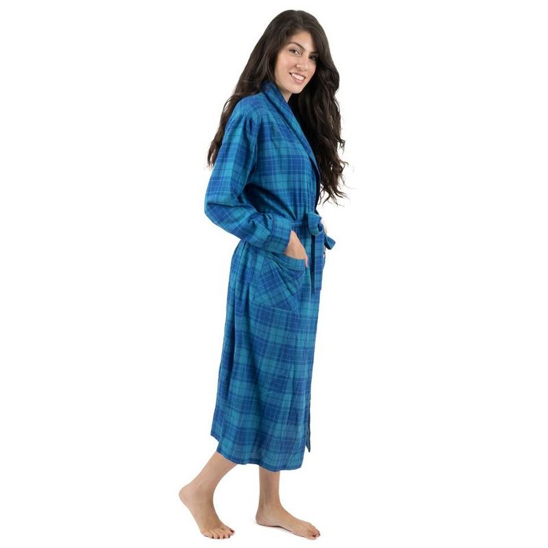 Leveret Womens Flannel Robe, 2 of 3