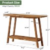Lantine 2 Tier Solid Wood Console Table, 41.3" Entryway Table with Storage Shelf, Narrow Couch Table Behind Sofa for Hallway, Foyer, - 3 of 4