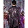 INSPIRE CHIC Men's Shawl Lapel Wedding Party Shiny Sequin Tuxedo Tailcoat - 3 of 4