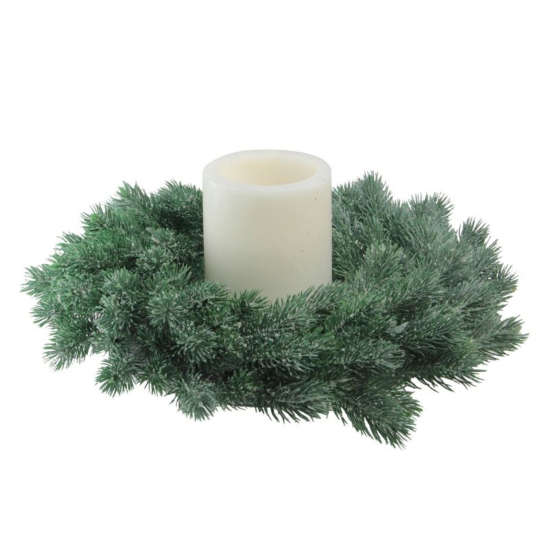 Northlight 16" Unit Frosted Green Pine Artificial Christmas Wreath, 2 of 4