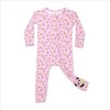 Bellabu Bear Baby Milk and Cookies Pink Bamboo Convertible Footie - 4 of 4