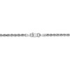 Black Bow Jewelry 2.25mm, 14k White Gold, Diamond Cut Solid Rope Chain Anklet, 9 Inch - 3 of 4