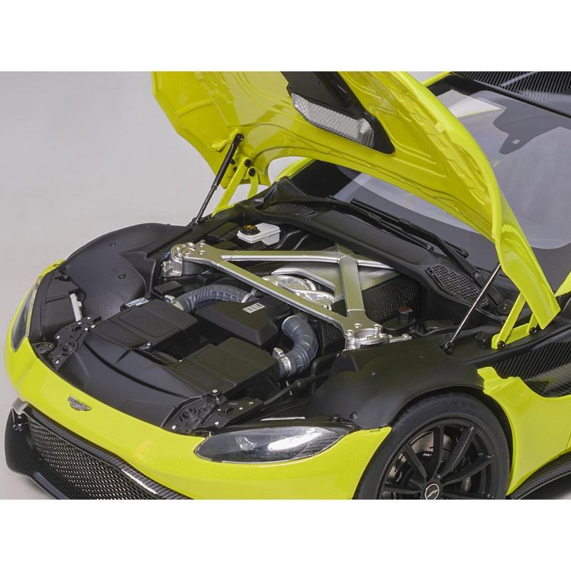 2019 Aston Martin Vantage RHD (Right Hand Drive) Lime Essence Green with Carbon Top 1/18 Model Car by Autoart, 2 of 7