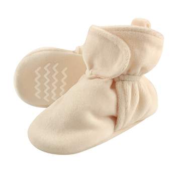Hudson Baby Baby and Toddler Cozy Velour Booties, Cream