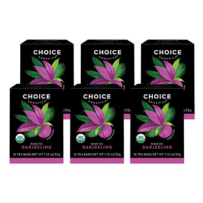Choice Organics  Darjeeling Tea -  96 ct , 6 Pack