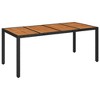vidaXL Garden Dining Set Black and Cream PE rattan and solid acacia wood - 3 of 4