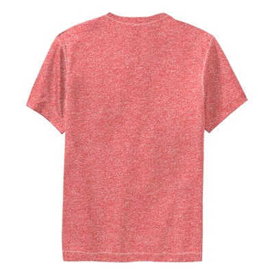 Small Red Heather Mickey Mouse Graphic Cotton Blend Tee