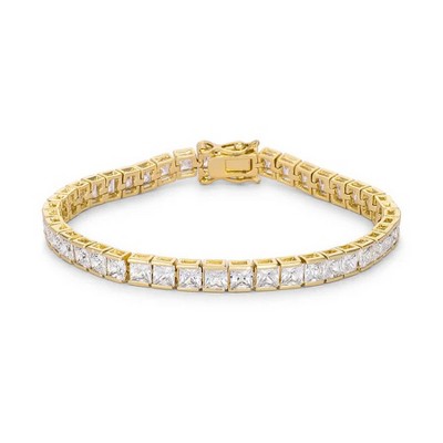 ShineHigh Women's Tennis Bracelets 7" to 8" Adjustable, Rhodium or Gold Plated, CZ Stone Accents, Elegant Statement Jewelry for Every Occasion