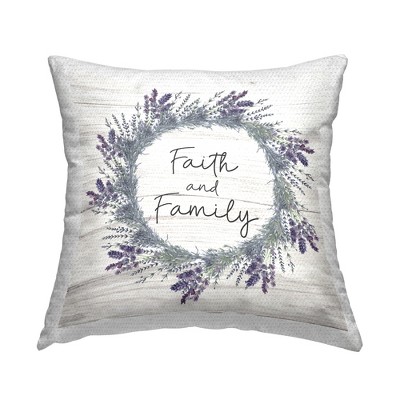 Stupell Industries Faith & Family Country Lavender Wreath, 18 x 18