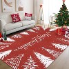 Christmas Rug Washable Merry CHristmas Tree Area Rugs for Living Room Bedroom Soft Non Slip Non Shedding Throw Rugs - 2 of 4