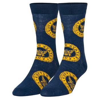 Crazy Socks, US Military, Army, Air Force, Navy Crew Socks for Men, Assorted