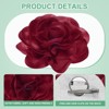 Unique Bargains Alloy Satin Fabric Big Rose Flower Dainty Brooches Pins 1 Pc - 2 of 4