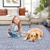 Modern Hallway Runner Rug, Washable Non-Slip Low Pile Carpet, Soft Stain-Resistant Faux Wool Rug for Kitchen, Bedroom - 3 of 4