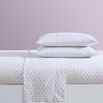 King Pink Floral Microfiber Sheet Set with Pillowcases