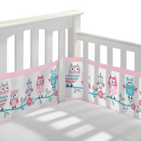 Breathablebaby Breathable Mesh Crib Liner - Classic Collection - Owl Fun  Pink : Target