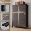 Gikpal 12 Drawer Dresser, Tall Fabric Dresser & Chest of Drawers for Bedroom, Cupboards & Cabinets with Wooden Top and Metal Frame, Organizer, Brown - 3 of 4