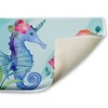 Stupell Industries Horned Seahorse & Fish Printed Plush Bath Mat And Bath Rug, Design By Audrey Jeanne Roberts, 18"X30" - 2 of 4